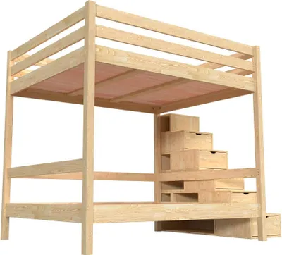 Produktbild von Doppelstockbett Sylvia 160x200 - Roh (ohne Lack)