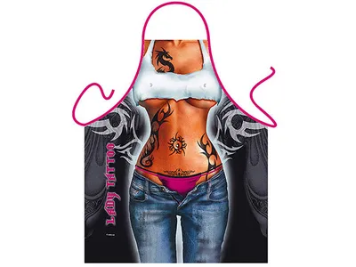 Produktbild von Grill u. Küchenschürze - Lady Tattoo