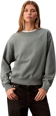 Produktbild von Calvin Klein Damen Sweatshirt Archive Logo French Terry Crew Neck, Grau (Autumn