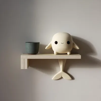 minimalistisches Wal-Wandregal – Decords Wandregal, Produktansicht 1