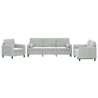 Produktbild von VidaXL 3201954, Grau, Schaum, Metall, Polyester, Polywood, Textil, 198 cm, 77 cm, 80 cm