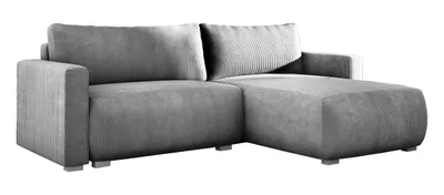 Produktbild von E-ZIMPAZ Ecksofa IMPERIAL 185x266 cm, Hellgrau PS55, L-Form, Sofa mit Schlaffunktion, Polsterecke, Wohnlandschaft, Couch, Schlafsofa, Cordstoff