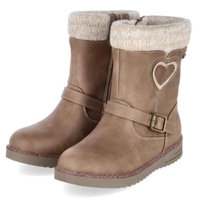 Immagine prodotto di Stivali da bambina Indigo, color beige, in tessuto e sintetico, taglia 29