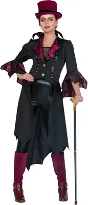 Produktbild von Vampir-Jacke für Damen Deluxe Schwarz-Rot 40