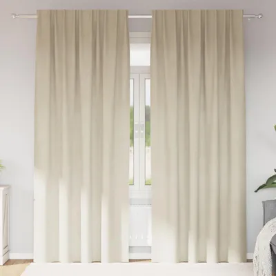 Zdjęcie produktu dla Zasłony zaciemniające 2 pcs Kremowy 140 x 260 cm Aksamit