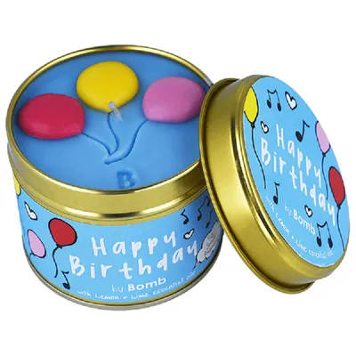 Immagine prodotto di Bomb Cosmetics Candela di latta di buon compleanno