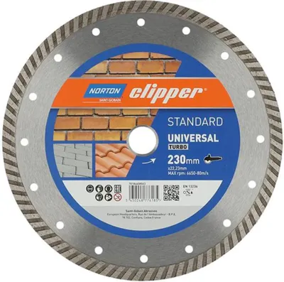 Produktbild von Norton Clipper Norton Diamantscheibe Standard Universal Turbo Ø230