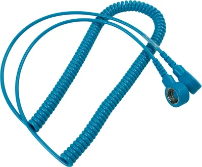Produktbild von WETEC Spiralkabel mit Druckknopf, ESD, hellblau, 10/10 mm, 3,6 m 2100.752.3.10.3