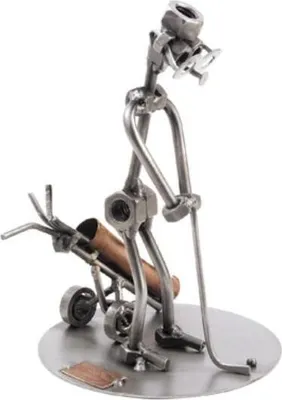 Produktbild von Golf-Putter Figur aus Metall – Handgefertigte Skulptur