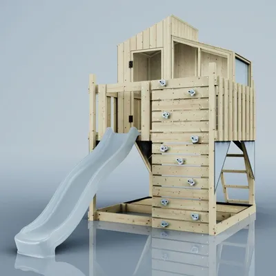 Produktbild von OutdoorToys Spielhaus Komet aus Holz in Blau