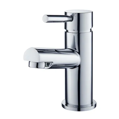 Produktbild von HOME DELUXE - Waschtischarmatur FLOWY - Farbe: CHROME , 15 x 5,2 x 11 cm - Material Messing, Griff Zink, ⌀ 3,5 cm I Wasserhahn Mischbatterie Badarmatur