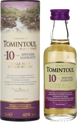 Produktbild von Tomintoul 10 Years Old Single Malt Scotch Whisky 40% Vol. 0,05l in Geschenkbox