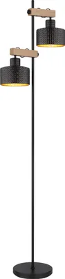 Produktbild von Globo Lighting Stehleuchte Metall schwarz matt, 2x E27
