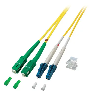 Immagine prodotto di Cavo duplex LC-SC/APC 9/125 µm, OS2 -- LSZH, giallo, 2,0 mm, 20 m
