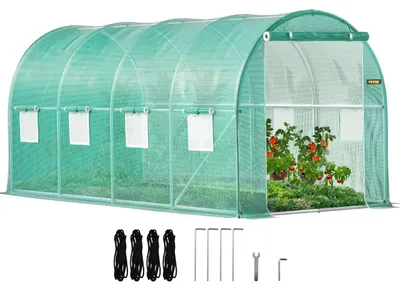 Immagine prodotto di Serra - Tunnel serra con copertura impermeabile in polietilene - 3,6 x 2,1 x 2,1 metri - Acciaio zincato - Verde - Portatile