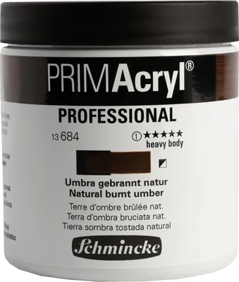 PRIMAcryl - Umbra gebrannt natur - 237ml Feinste Künstler Acrylfarbe Schmincke 13 684 053