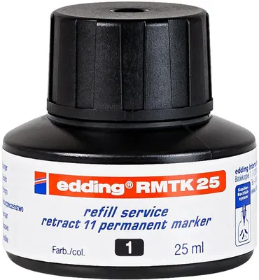 Produktbild von Nachfülltinte edding RMTK 25 für edding Permanentmarker retract 11 25ml schwarz Packung mit 10 Stück