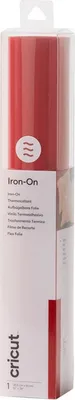 Zdjęcie produktu dla Cricut Everyday Iron-On, Folie termotransferowe, Gładki winyl transferujący ciepło, Czerwony, Monochromatyczny, 305 mm, 610 mm