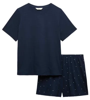 Productafbeelding van Marks & Spencer nachtkleding, regular pasvorm, marineblauwe mix