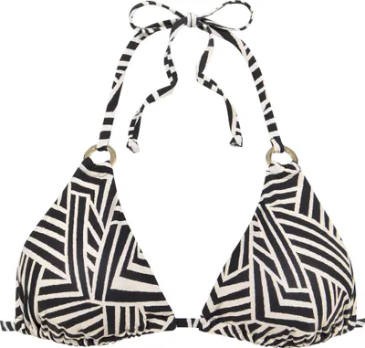 Produktbild von LASCANA Triangel-Bikini-Top Cleo schwarz-creme Größe 42 Cup C/D