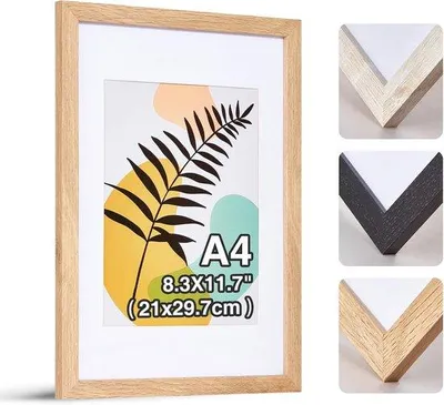 Immagine prodotto di Cornice in legno per foto da appendere alla parete - 1 pezzo - 29,7 x 21 cm