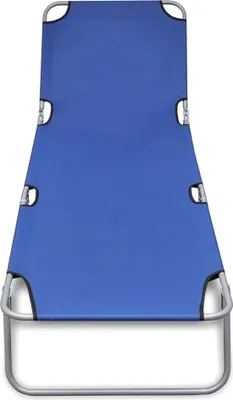 Produktbild von vidaXL Klappbare Sonnenliege Pulverbeschichteter Stahl Blau