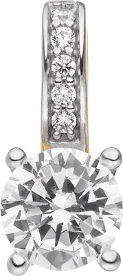 Produktbild von Anhänger aus 333 Gold Gelbgold teilrhodiniert 6 Zirkonia 13,3x6mm Halsschmuck