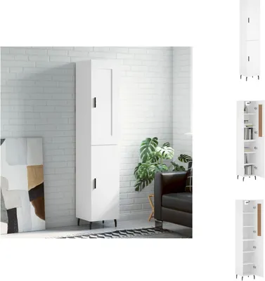 Image de vidaXL Highboard Blanc 34,5x34x180 cm Bois composite - Sideboards