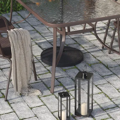 Produktbild von Livingandhome Sonnenschirmständer aus Kunstharz, stabil, wetterfest & stilvoll