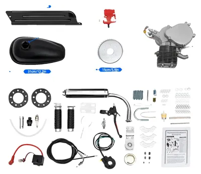 Obrázek produktu pro Sada pro přestavbu jízdního kola na benzínový motor, zdvihový objem 100 cm³, vzduchové chlazení, 33 zubů
