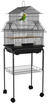 Produktbild von Vogelkäfig - Vogelhaus - Wellensittichkäfig - Innenvoliere - Vogelkäfig mit Standfuß - Metall