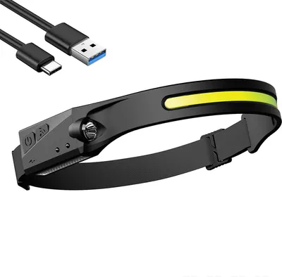 Produktbild von LED COB Stirnlampe Sensor Kopflampe Scheinwerfer USB Wiederaufladbar Wasserdicht