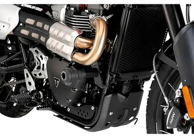 Produktbild von Puig 22185n Vintage 2.0 Triumph Scrambler 1200x 24-25 Motor-schieberegler Schwarz Schwarz One Size