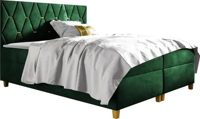 Produktbild von MIRJAN24 Boxspringbett Inez, Doppelbett mit zwei Bettkästen für die Bettwäsche, Hauptmatratze und Topper, Kopfteil (Fresh 13, Größe: 140x200 cm)