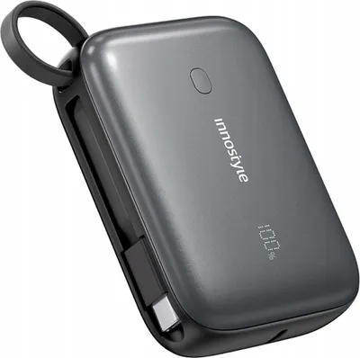 Produktbild von Innostyle PowerGo Mini Powerbank 10000mAh 3x USB USB-C 22,5W s USB-C Kabelem Černý