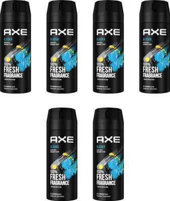 Produktbild von AXE Alaska Deo 6x 150ml Deospray Deodorant Bodyspray ohne Aluminium Herren Männer Men