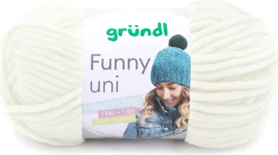 Produktbild von Gründl Chenillegarn Funny uni,100g/120m,Babywolle,100% Polyester,Häkel-und Strickgarn 05 creme