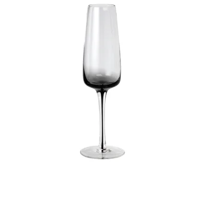 Produktbild von Broste Copenhagen Champagnerglas SMOKE klar/grau 0,2 l 4er Set