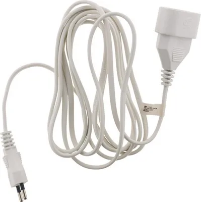 Productafbeelding van Verlengkabel Hbf Blanc, 5 meter, flexibele elektrische verlengkabel voor binnen gebruik - Hbf