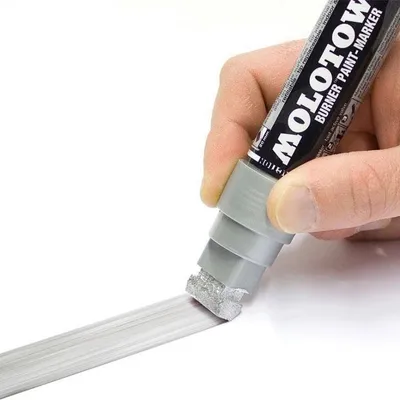 Immagine prodotto di Molotow Marcatore a bruciatore Vernice permanente 640PP Alcool, 20 mm, bruciatore cromo
