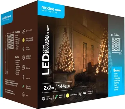 Obrázek produktu pro Modee Lighting LED dekorace 144 LED teplá bílá síť 2x2m