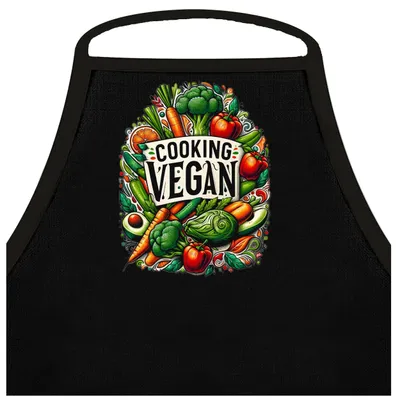 Imagen del producto de Delantal para cocineros veganos con un diseño divertido