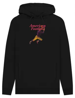Obrázek produktu pro Apoh – mikina s kapucí „American Football“ pro muže/ženy Uni PN2187 (L) (černá)