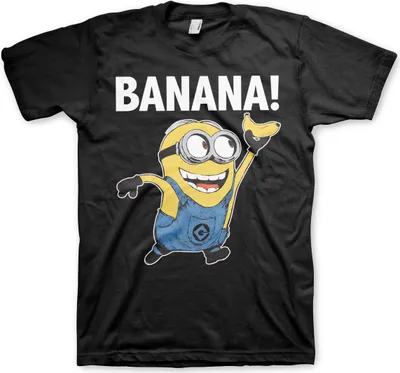 Produktbild von Minions - Banana! T-Shirt - Large - Black