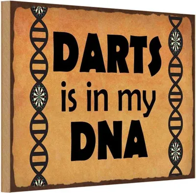 Produktbild von vianmo Holzschild 20x30 cm Darts is in my DANN Sport Hobby