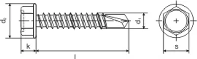 Immagine prodotto di Vite autoperforante DIN 7504 K 4,8 x 120 ZB