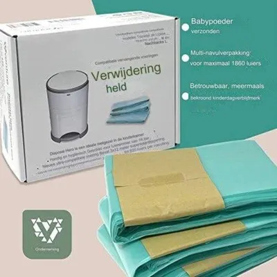 Obrázok produktu pre Kôš na plienky s vreckom – Kôš na plienky s vreckami – Vrecko do koša na plienky