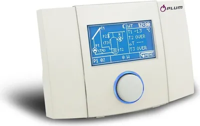 Produktbild von Plum Solarregelung ecoSOL 201 PWM, für 2 Solarkreispumpen, 2 Fühler PT1000 und Röhrenkollektoren, multifunktional