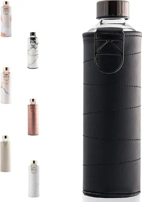 Produktbild von EQUA Glas Trinkflasche, schwarz, 3830054689329