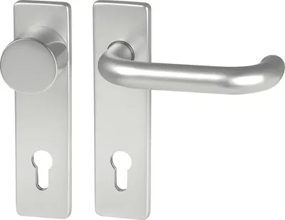 Produktbild von FH-Wechselgarnitur GEOS 1754/D52K FH m. Kurzschild PZ88, silber elox ÖNORM